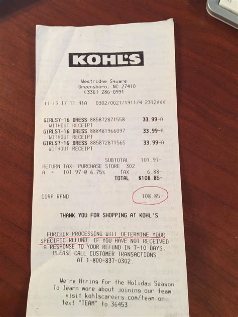 Kohl's fraud department